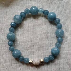 Stone: Chalcedony + White Lava | 6mm + 10mm